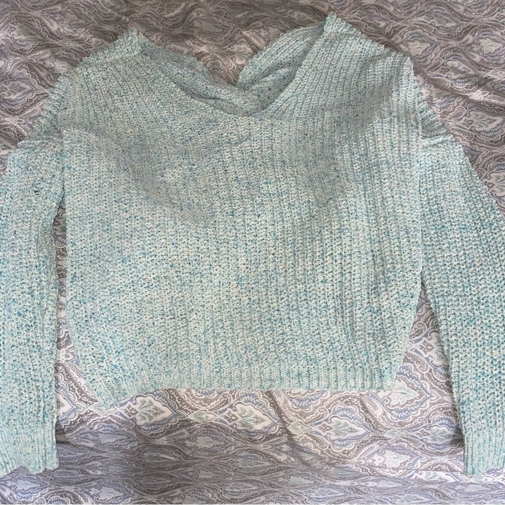 Francesca’s sweater - light blue, knot back